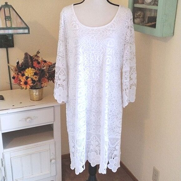 Alfani White Lace Dress - Picture 1 of 11